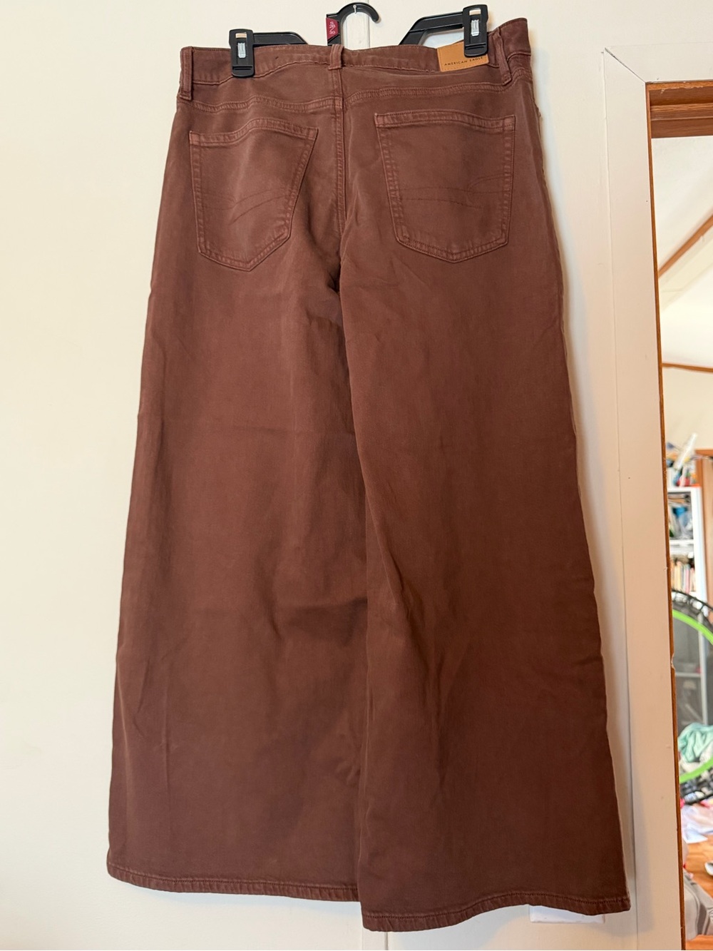 American Eagle Chocolate Brown Ultrasound Wide Leg Jeans Size 8 Regular